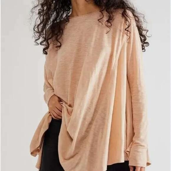We the free people top womens medium misty pink aria trapeze tunic flowy nwt - Picture 1 of 10